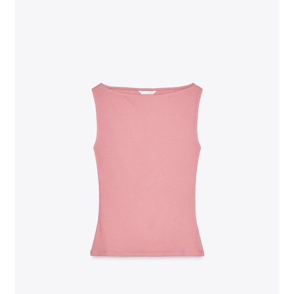Zara Dusty Pink Boatneck Tank